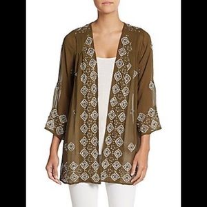Calypso St. Barth Silk Beaded Gretie Jacket